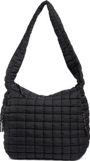 URBAN EXPRESSIONS HANDBAGS Square Quilt Nylon Hobo Bag