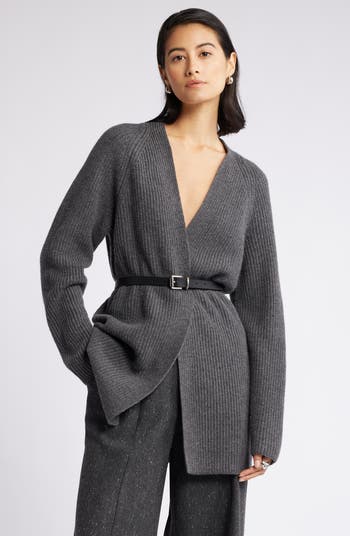 longsleeve rib knit cardigan louren ローレン