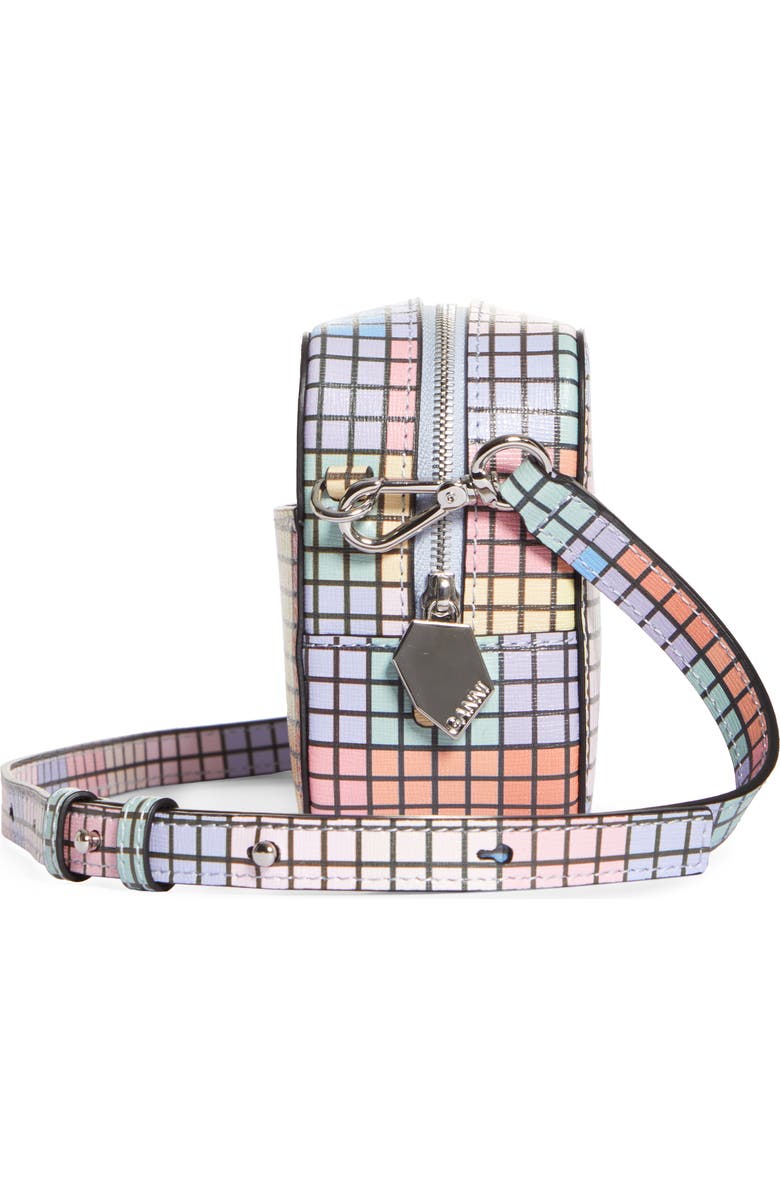 Ganni Leather Camera Crossbody Bag, Alternate, color,