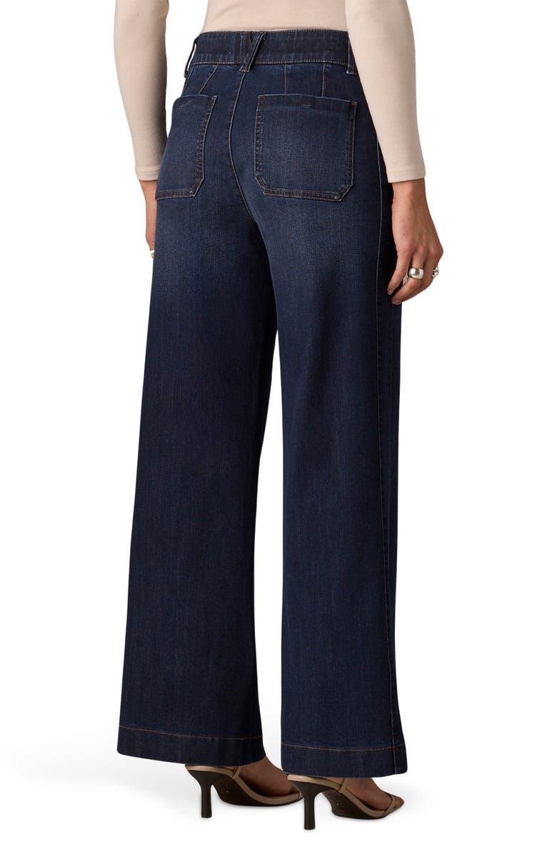 Wit & Wisdom Emma Patch Pocket High Waist Wide Leg Jeans, Alternate, color, Indigo