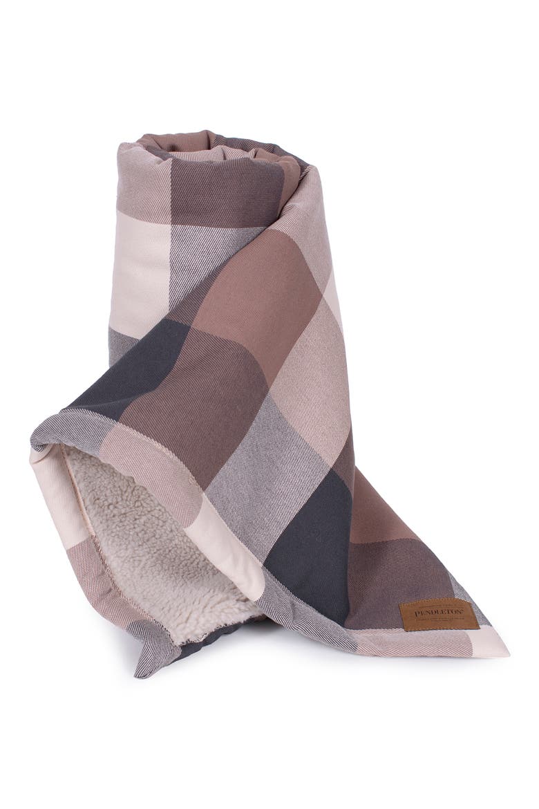 Plaid & Fleece Crate Blanket, Alternate, color, BLOCK PLAID