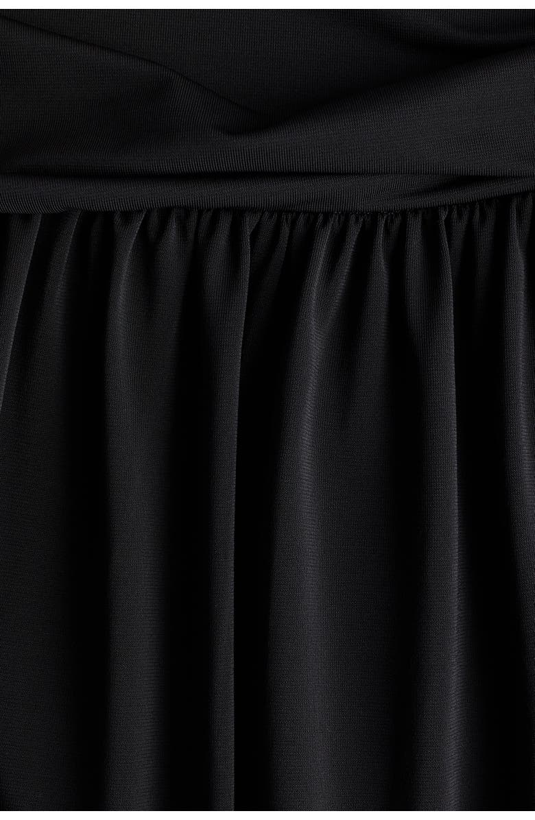 H&M Bubble-hem Jersey Skirt, Alternate, color, Black