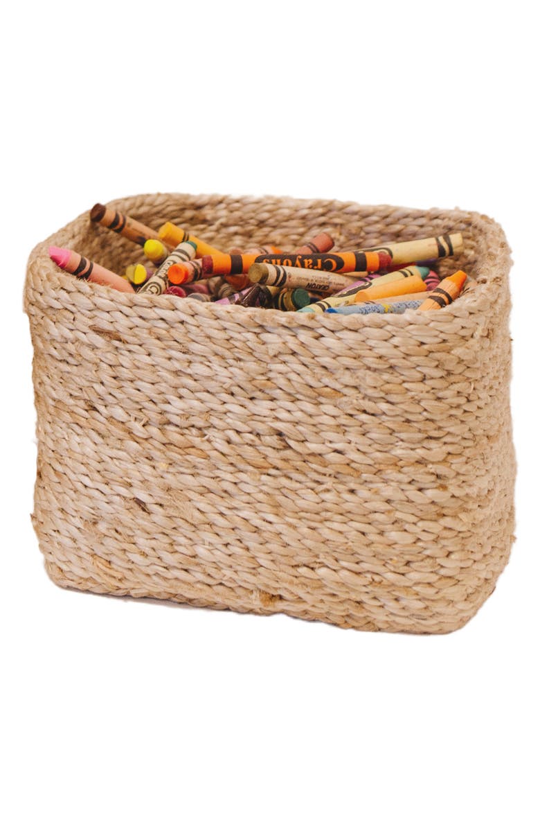 Will & Atlas Small Square Jute Basket, Alternate, color, Natural