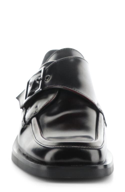 Bos. & Co. Eliza Moc Toe Monk Strap Loafer In Black