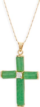 Child of Wild Giovanni Jade Cross Pendant Necklace