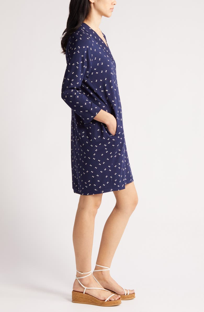 Masai Copenhagen Gritta Geo Print Long Sleeve Dress, Alternate, color, 