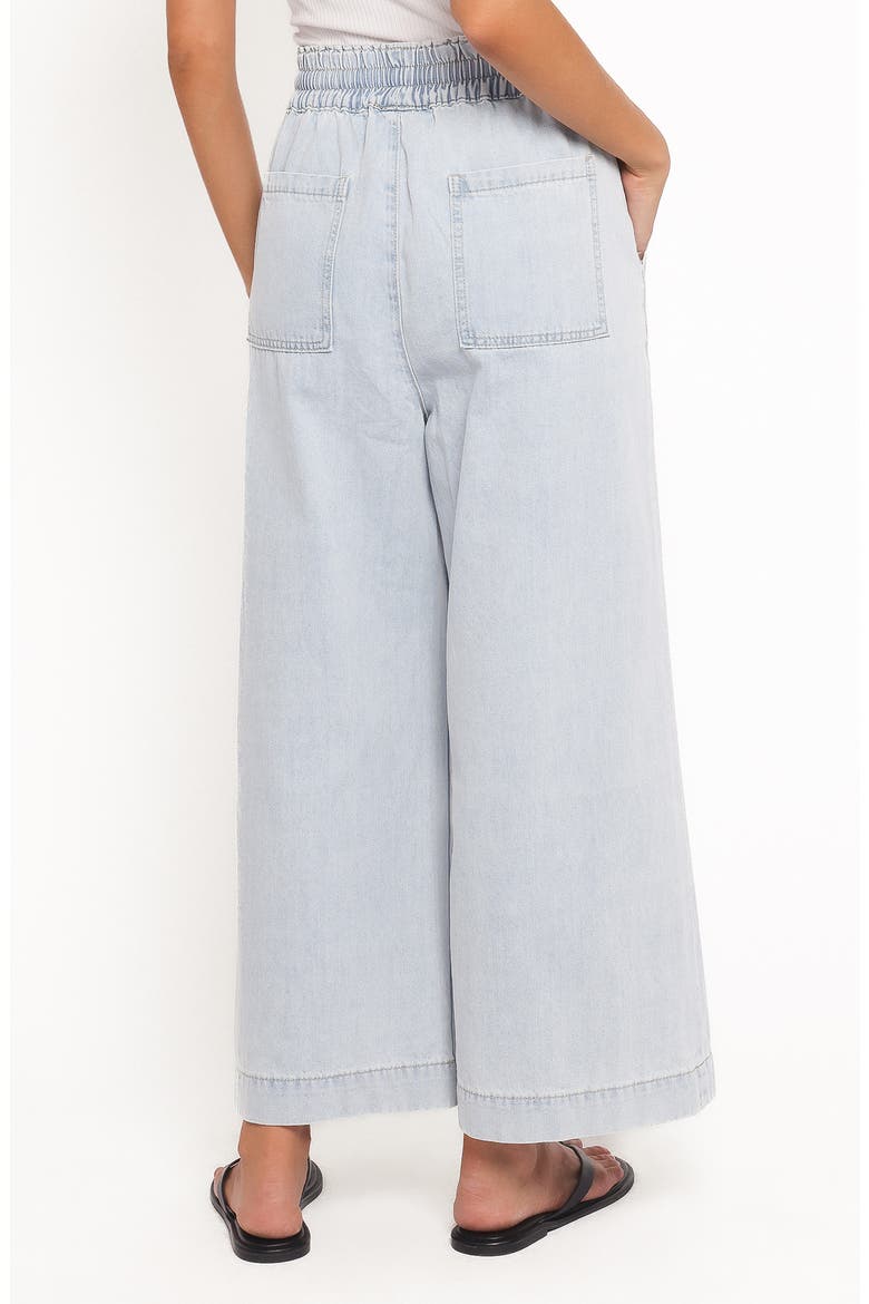 Jenni Drawstring Wide Leg Denim Pants, Alternate, color, LIGHT WASH