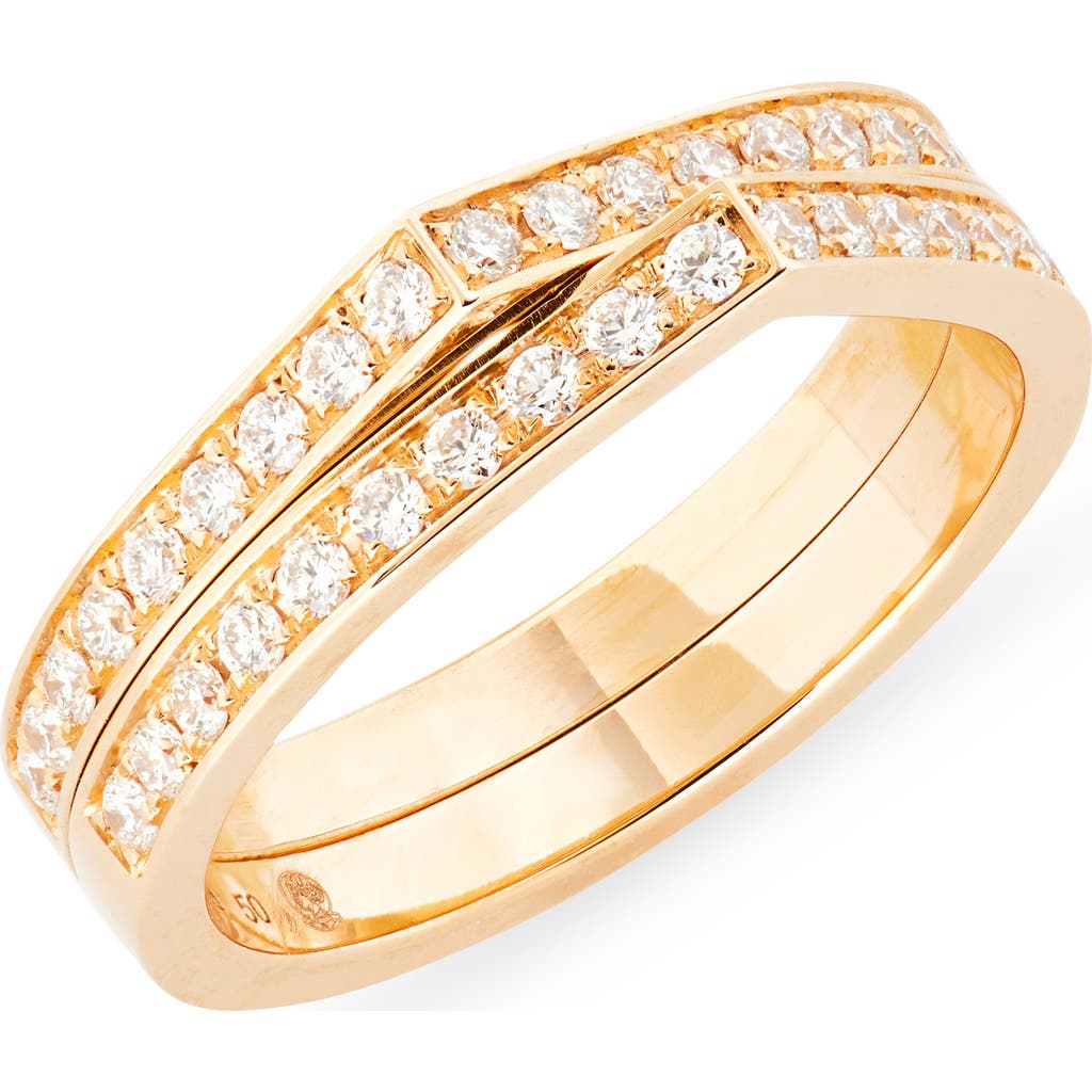 REPOSSI Antifer 2-Row Diamond Pavé Ring in Rose Gold  product