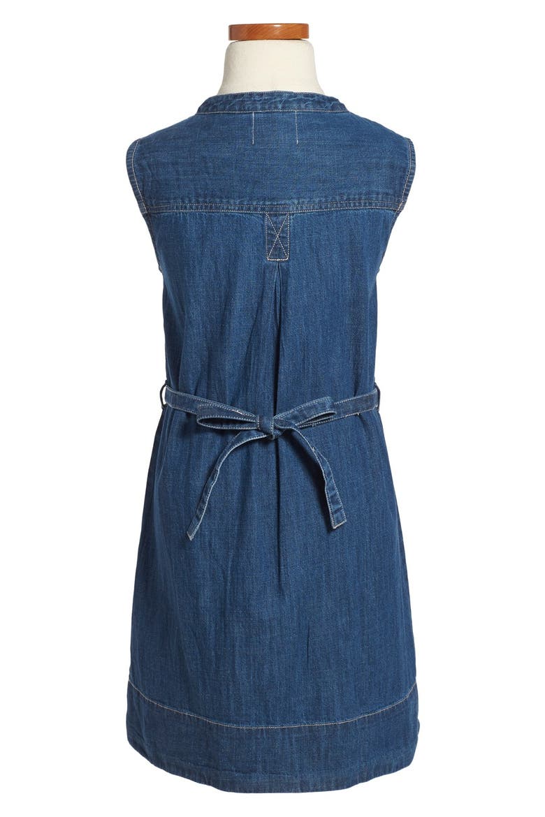 Peek 'Rose' Sleeveless Denim Dress, Alternate, color, INDIGO