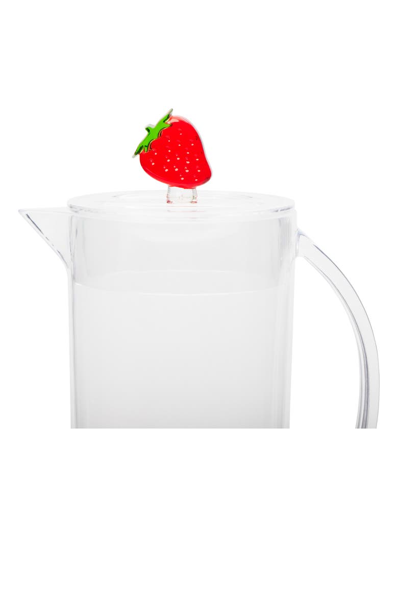 Strawberry Pitcher, Alternate, color, CLEAR
