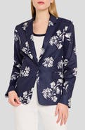 Tahari ASL Floral One-Button Jacket