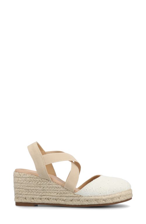 Shop Journee Collection Ashlee Espadrille Wedge Pump In White