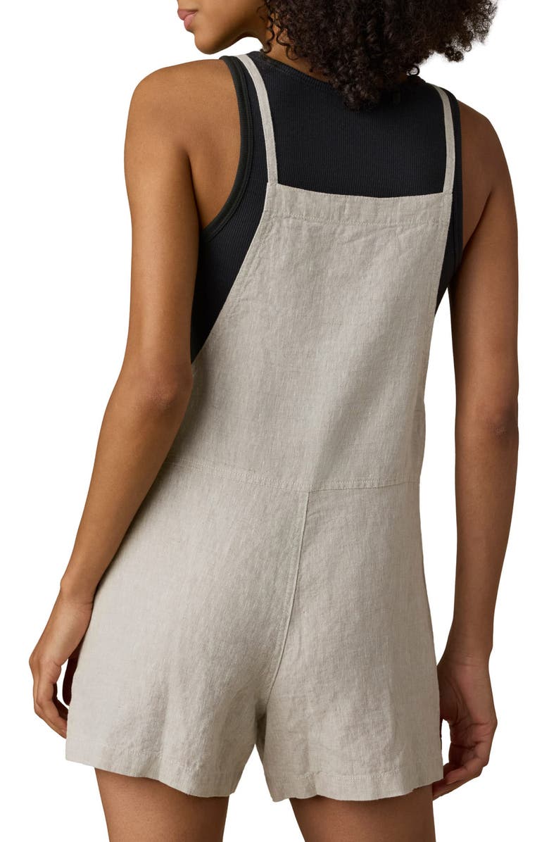 Faherty Sun Strider Linen Romper, Alternate, color, 