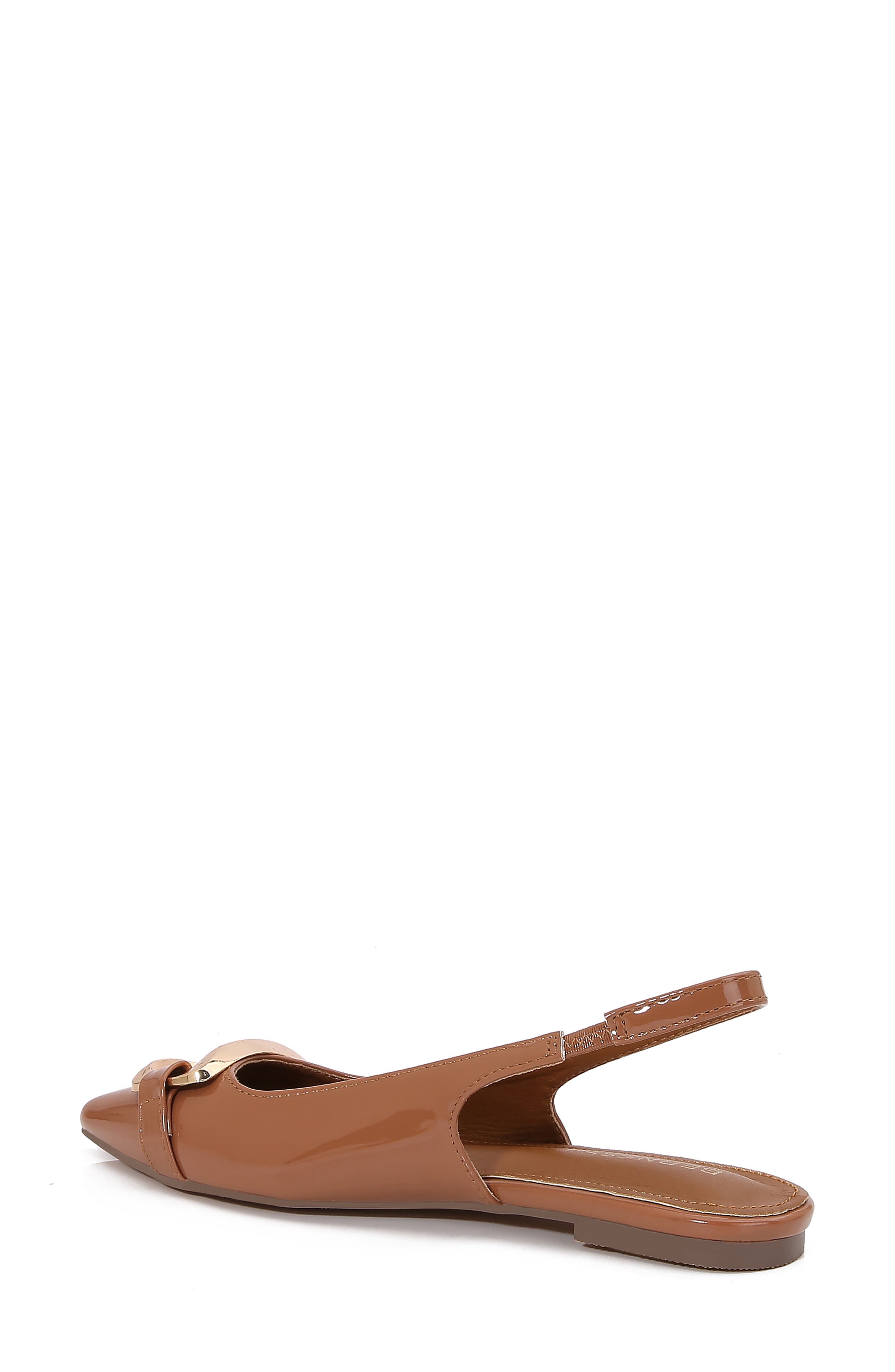 Caeli Buckle Slingback Flat, Alternate, color, MOCHA