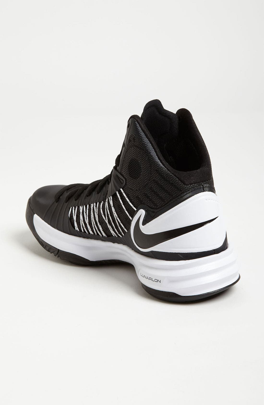 'Lunar Hyperdunk' Basketball Shoe, Alternate, color, BLACK/ WHITE