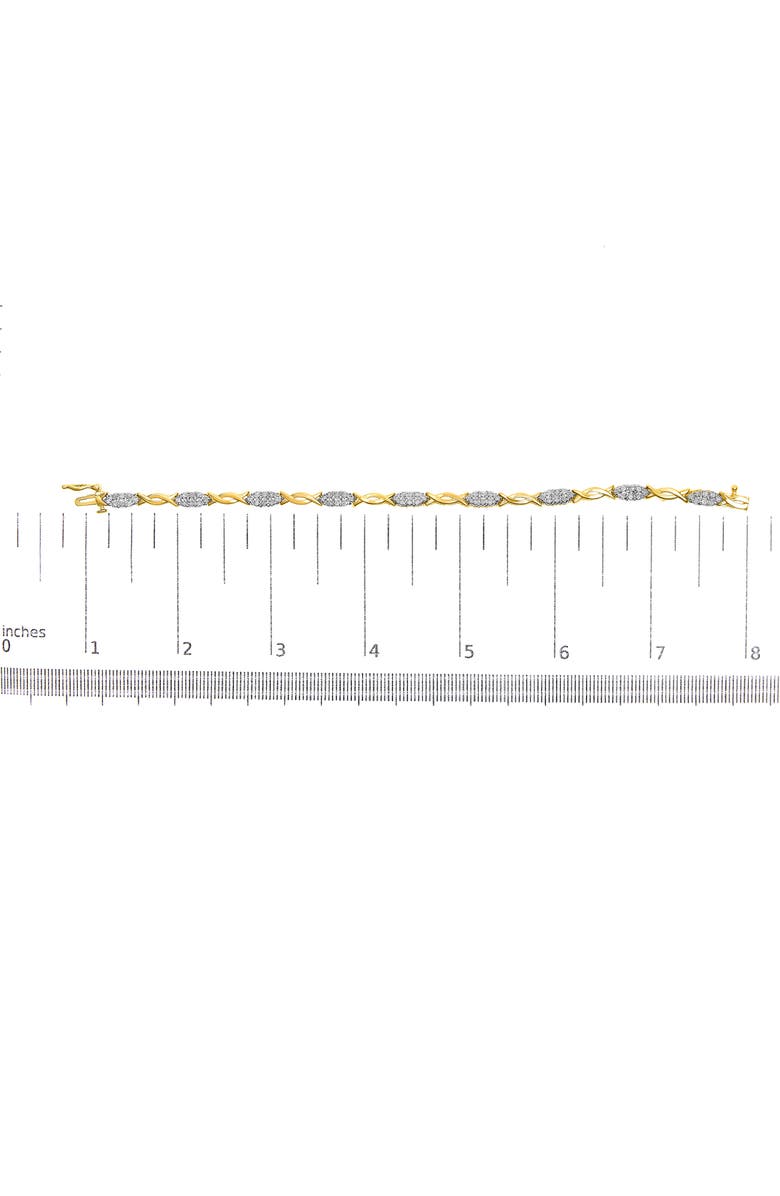 Haus of Brilliance 10K Yellow Gold 1.00 Cttw Round-Cut Diamond Spiral Link Bracelet, Alternate, color, Yellow
