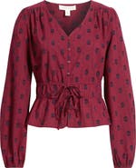 Treasure & Bond Tied Peplum Top