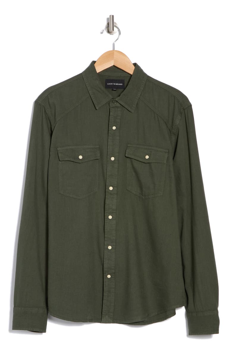 Western Button-Up Shirt, Alternate, color, DUFFEL BAG