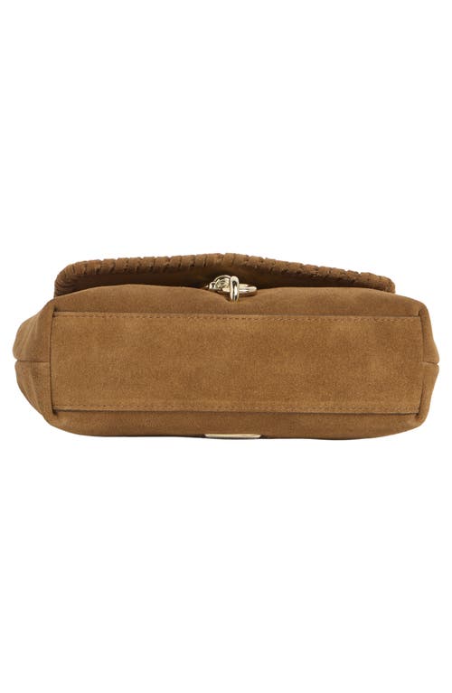 Rebecca Minkoff Edie Whipstitch Leather Crossbody In Brown