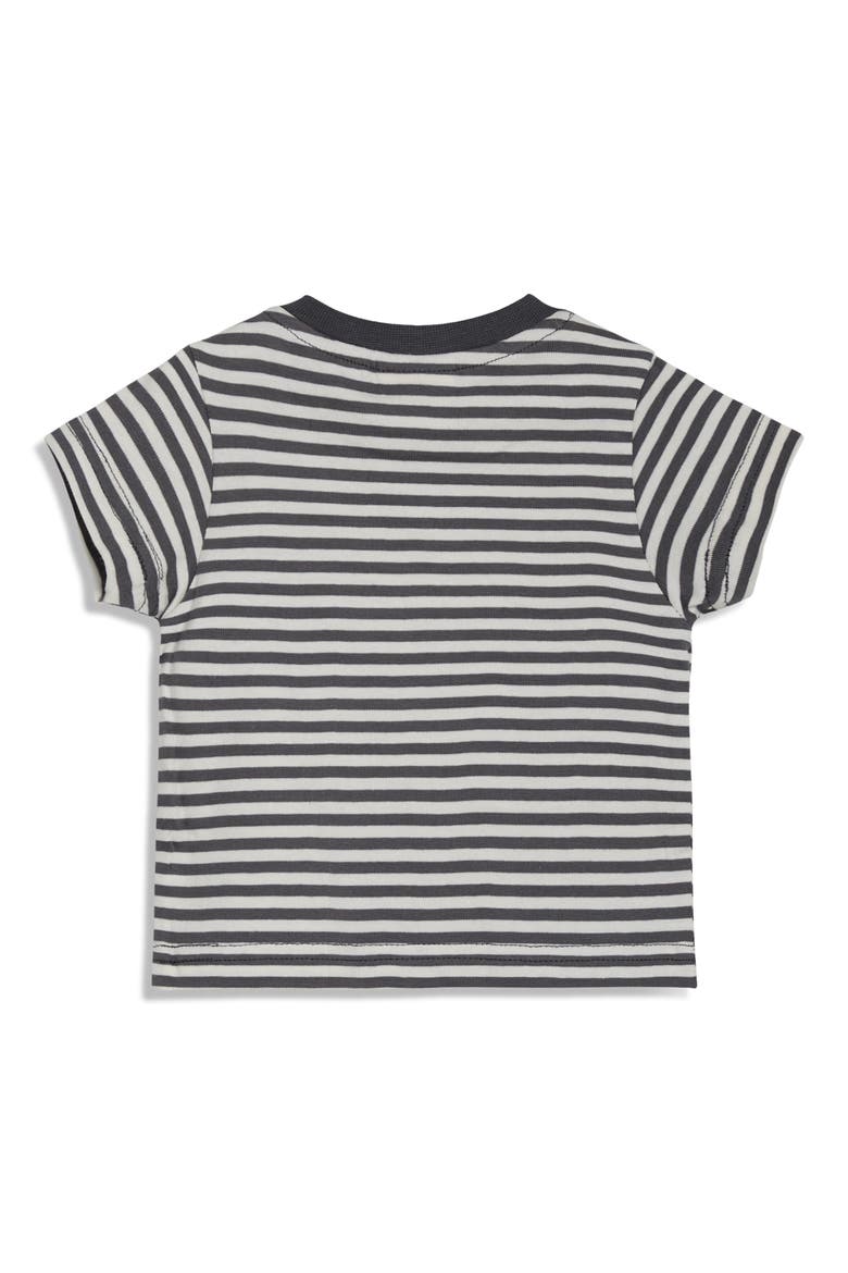 Zebra Appliqué Overalls & Stripe T-Shirt Set, Alternate, color, FAWN
