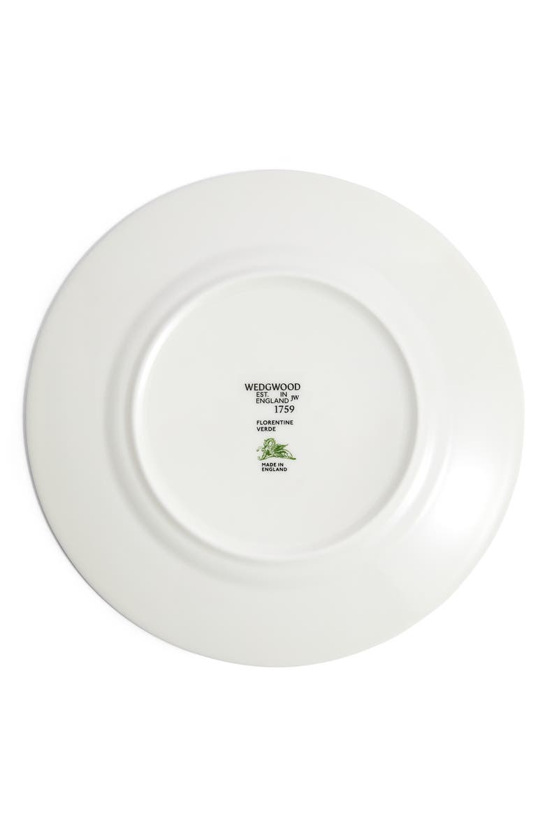 Wedgwood Florentine Bone China Salad Plate, Alternate, color, Verde