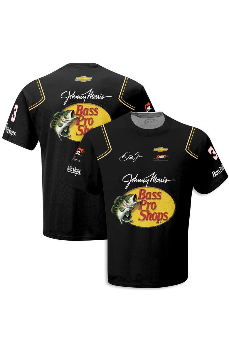 JR MOTORSPORTS OFFICIAL TEAM APPAREL Men's JR Motorsports Official Team Apparel Black Dale Earnhardt Jr. Bass Pro Shops Uniform T-Shirt, Alternate, color,