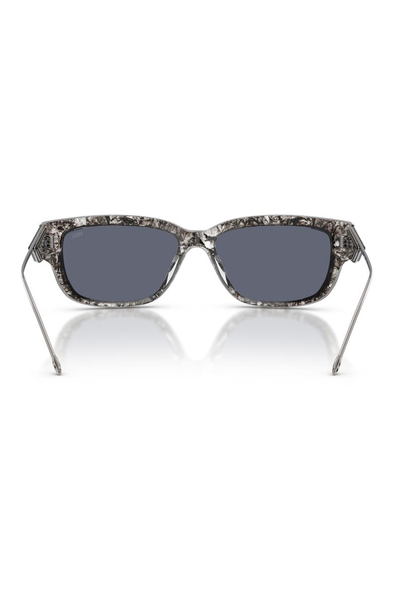DL2002MU Geck-D 56mm Rectangular Sunglasses, Alternate, color, HAVANA / VIOLET / EMERALD