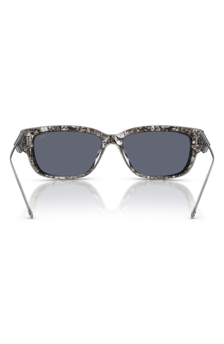 DIESEL<sup>®</sup> DL2002MU Geck-D 56mm Rectangular Sunglasses, Alternate, color, Havana / Violet / Emerald