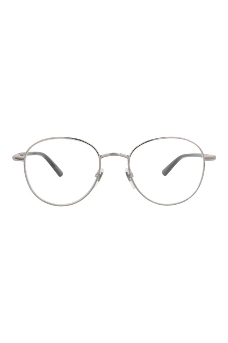 51mm Round Optical Glasses, Main, color, RUTHENIUM BLACK TRANSPARENT