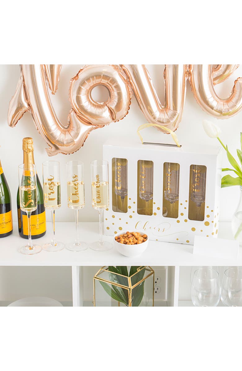 Cathy's Concepts 'Cheers' Champagne Flutes, Alternate, color,