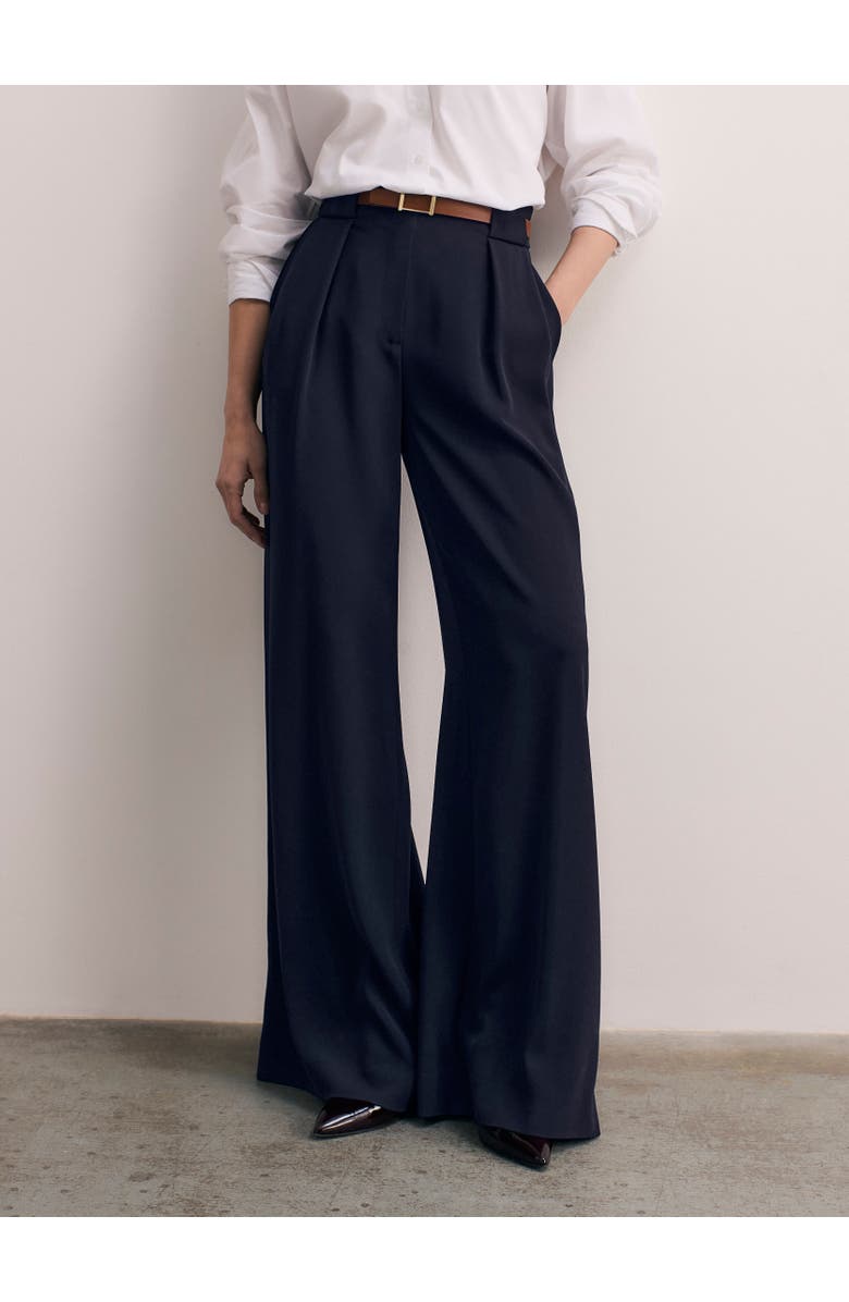 The Fold Lyon Clever Crepe Pants, Main, color, Navy