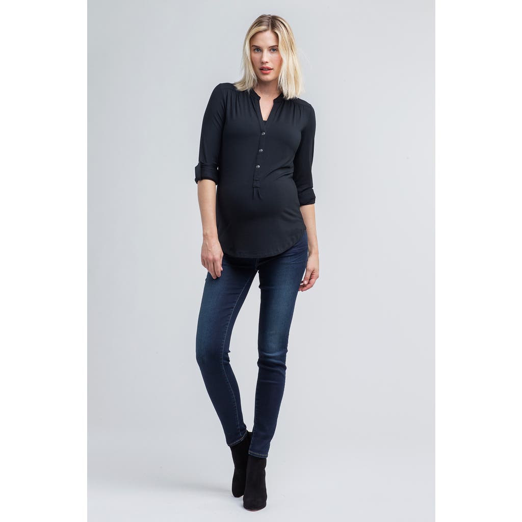 Nom Maternity Amelie Maternity + Nursing Top in Black  product