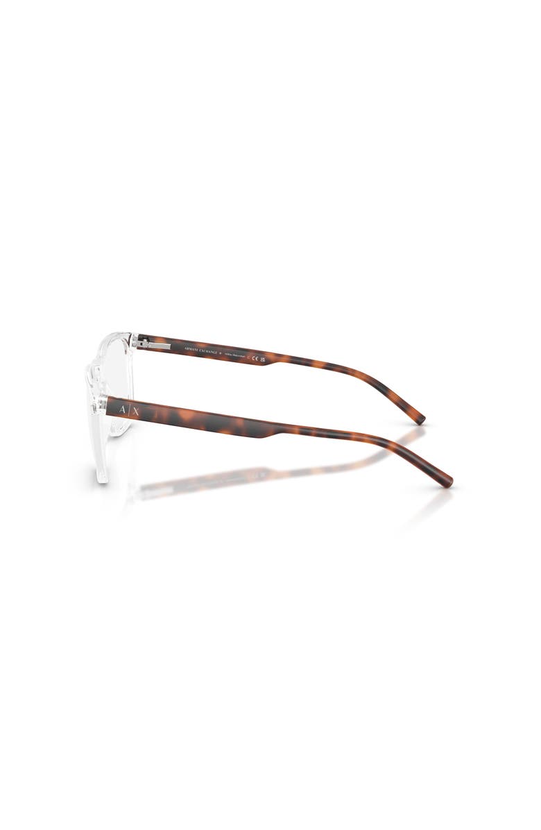 Armani Exchange 54mm Rectangle optical glasses, Alternate, color, Transparent