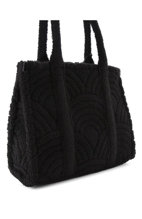 Kurt Geiger London Large Faux Fur Southbank Tote In Black