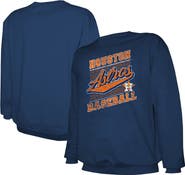 STITCHES Men's Stitches Navy Houston Astros Lightweight Crew Sweatshirt