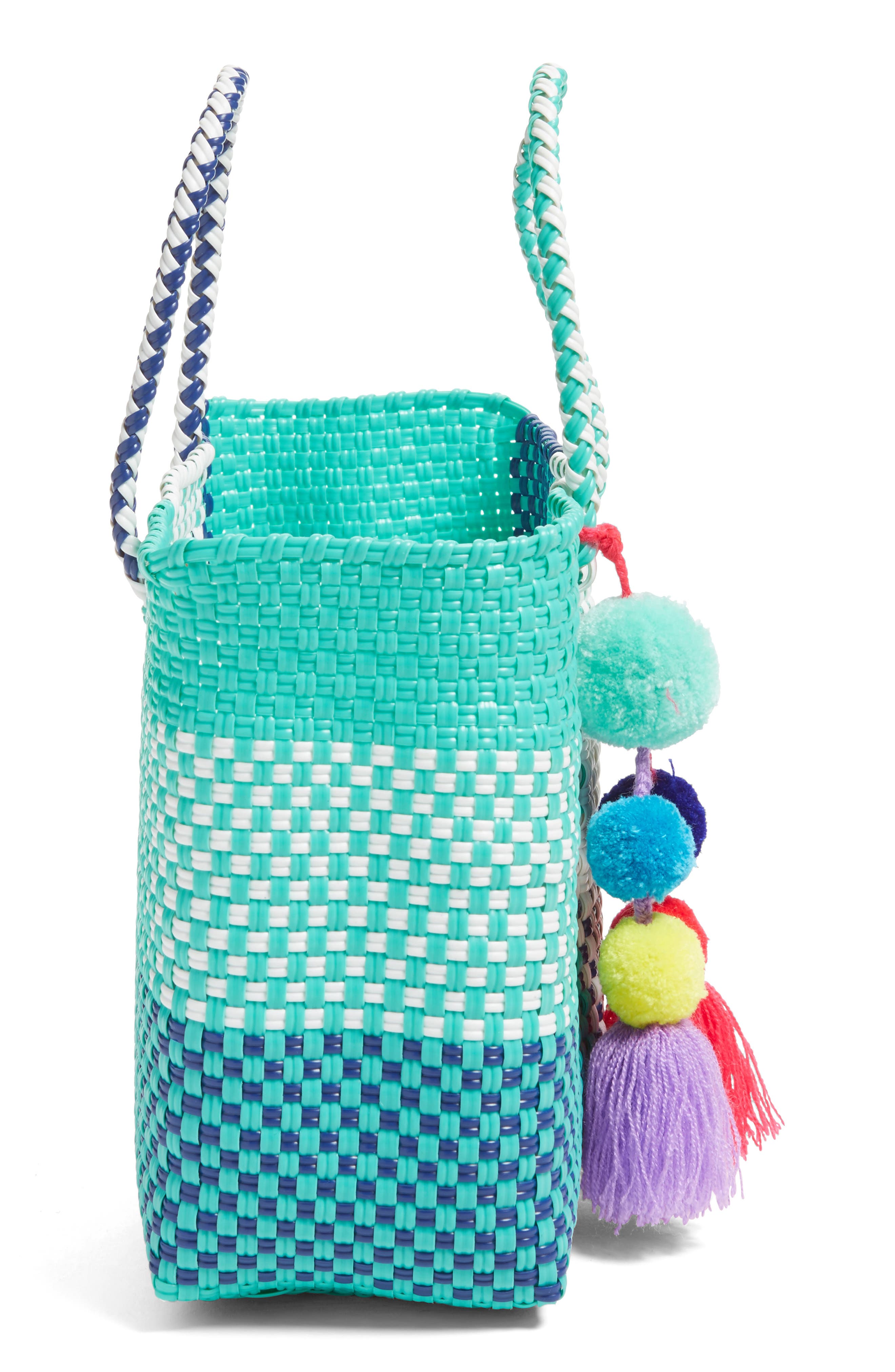 Mini Stella Tote, Alternate, color, BLUE PLAID