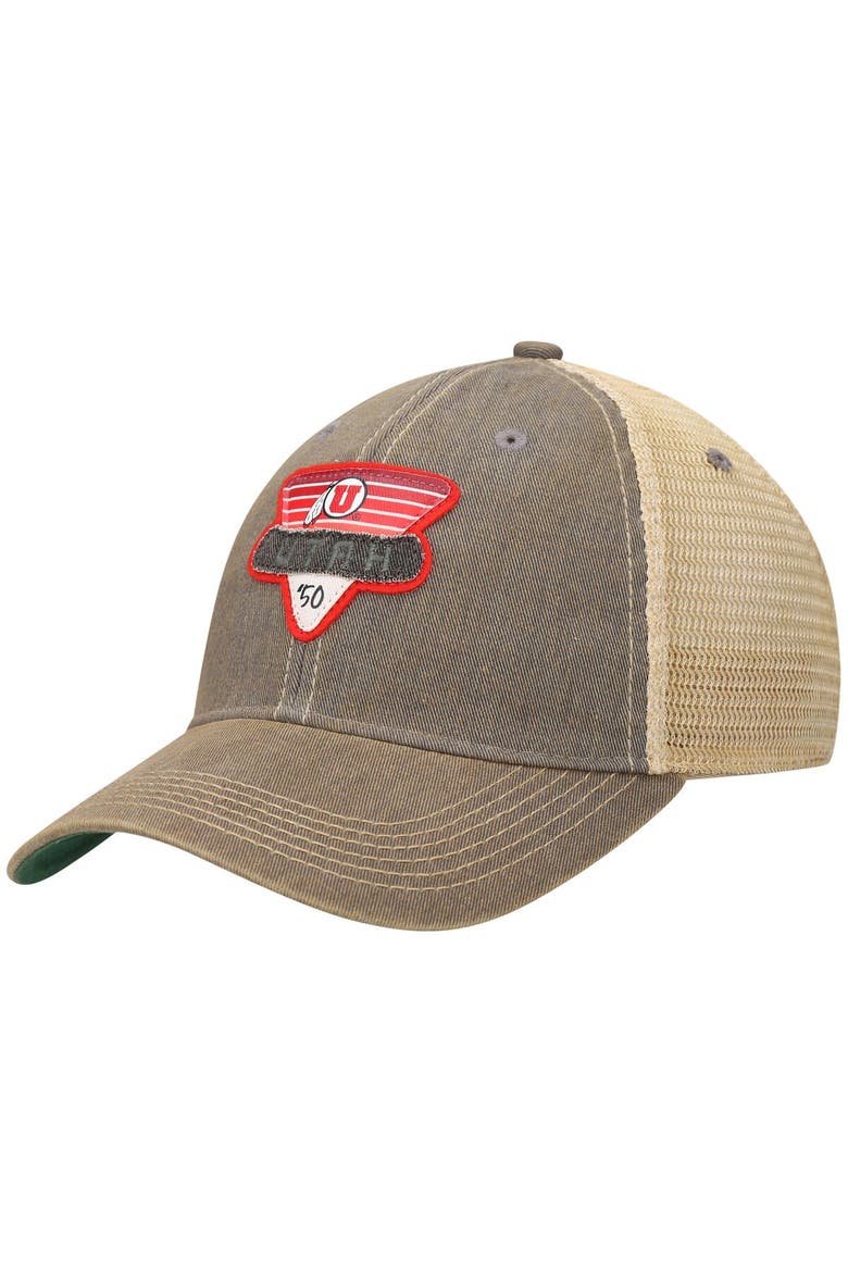 Men's Gray Utah Utes Legacy Point Old Favorite Trucker Snapback Hat, Main, color, Gray