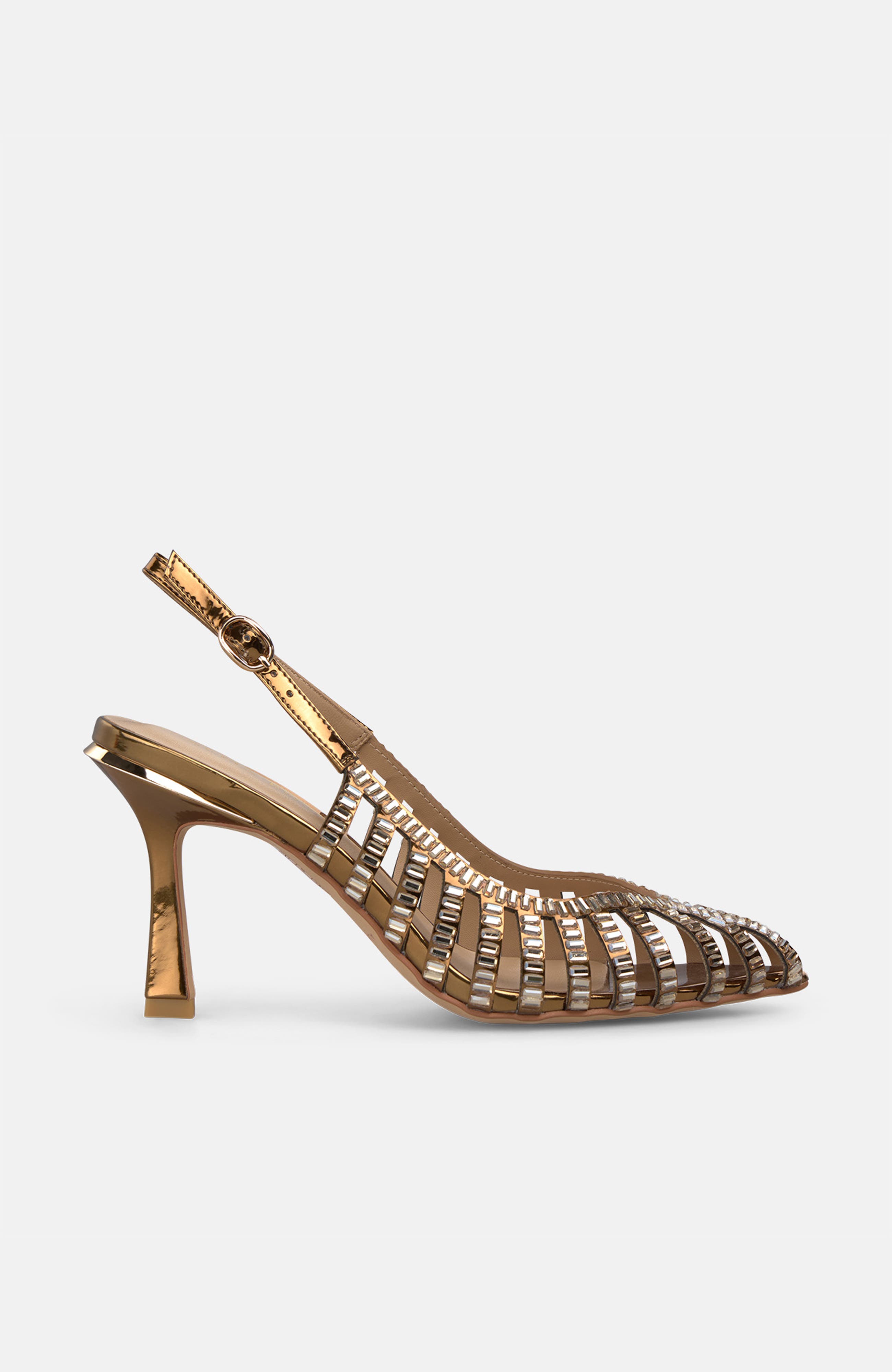 Metallic Grilled Pumps, Main, color, Bronze