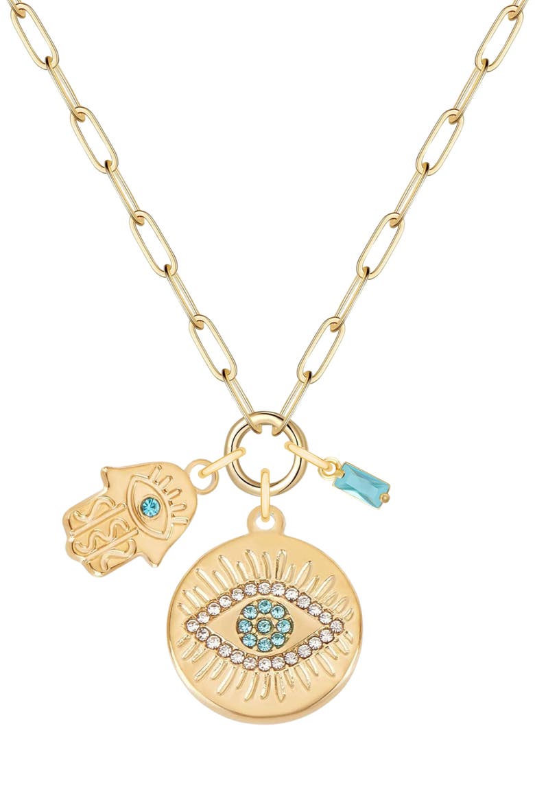 Evil Eye Luxe Everlink Necklace, Alternate, color, Blue
