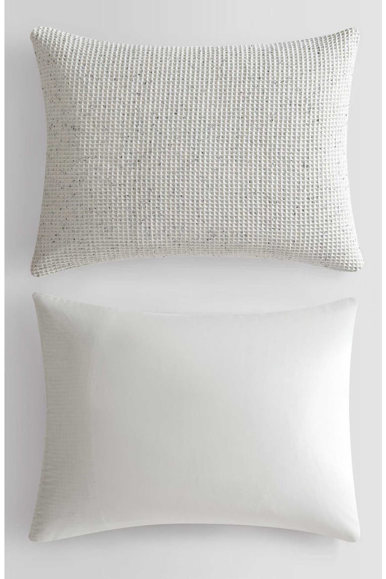 Speckled Waffle Duvet Cover & Shams Set, Alternate, color, OFF WHITE