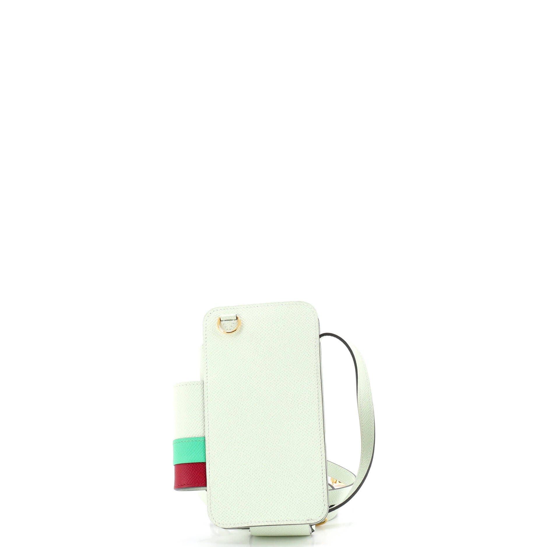 Pre-Owned Hermes Hermesway Phone Case Crossbody Bag Epsom, Alternate, color, Vert Fizz