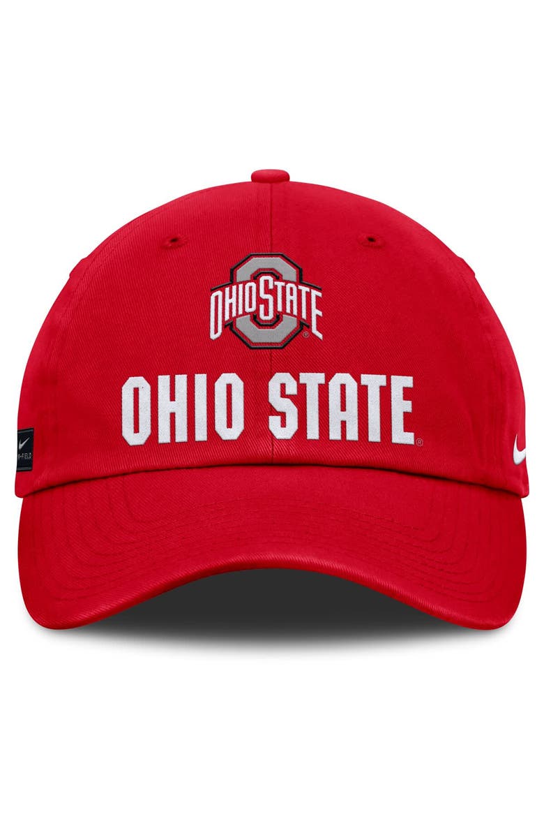 Nike Men's Nike Scarlet Ohio State Buckeyes 2025 Sideline Club Adjustable Hat, Alternate, color,