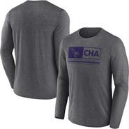 FANATICS Men's Fanatics Branded Heather Charcoal Charlotte Hornets Three-Point Play T-Shirt