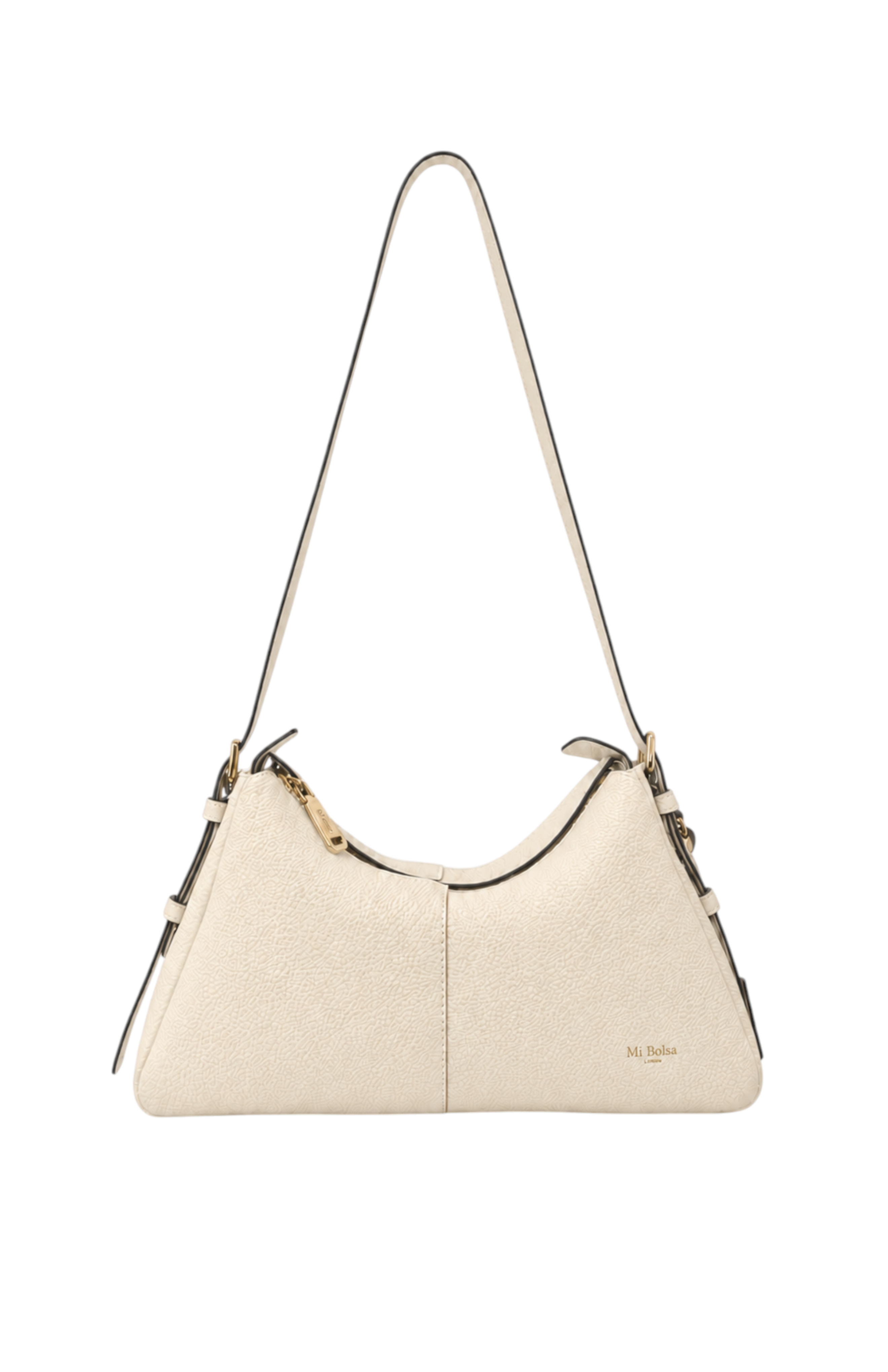 Madolyn Genuine Pebble Leather Shoulder Bag, Main, color, Creamy White