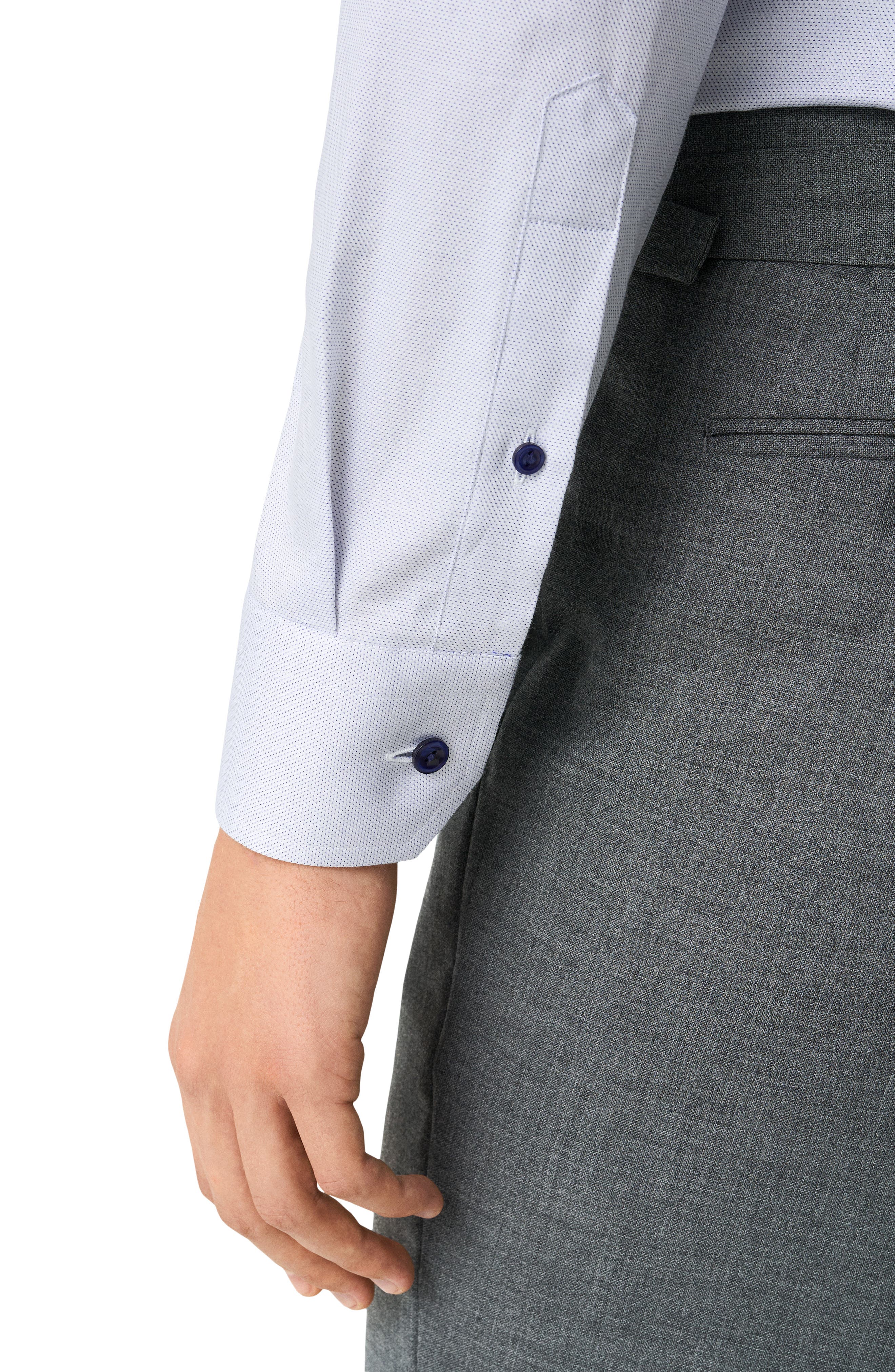 Contemporary Fit Solid Cotton Dress Shirt - image 2