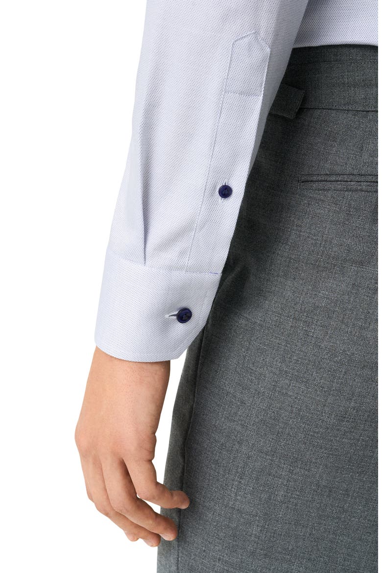 Contemporary Fit Solid Cotton Dress Shirt, Alternate, color, DARK PURPLE