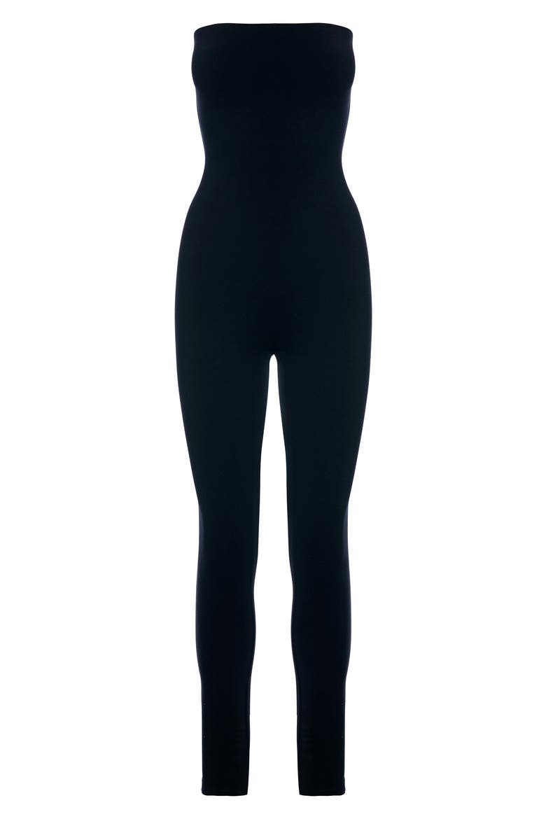 Tube Tight Strapless Jumpsuit, Alternate, color, BLACK