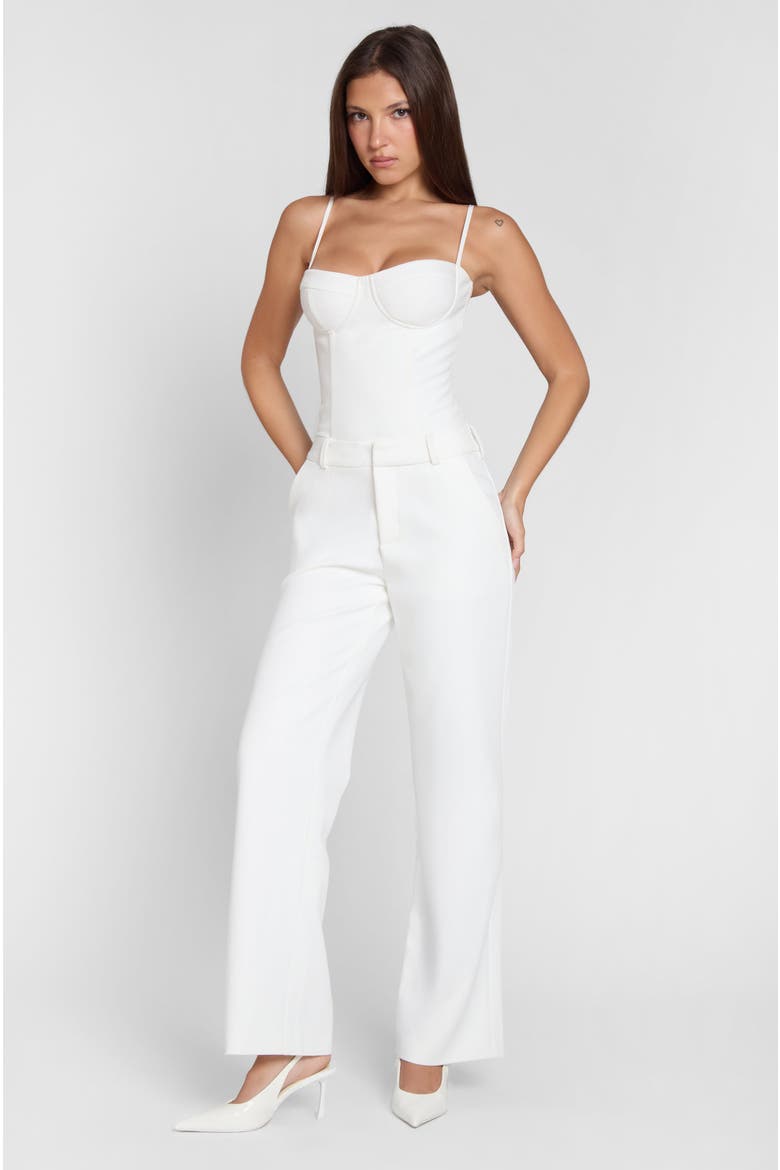 Classic Column Straight Trousers, Alternate, color, White