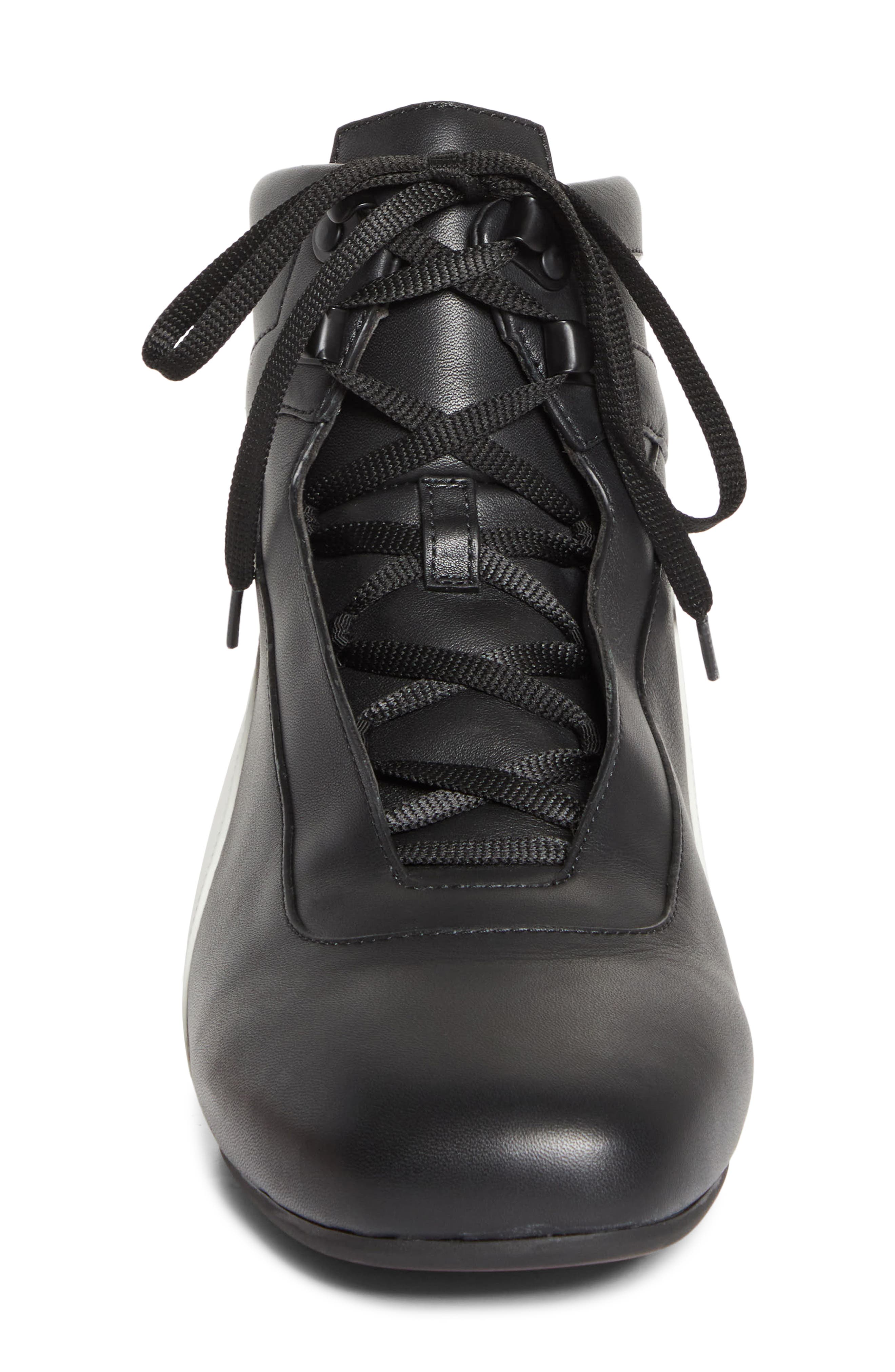 The Butterfly High Top Leather Sneaker, Alternate, color, BK09-BLACK/ WHITE