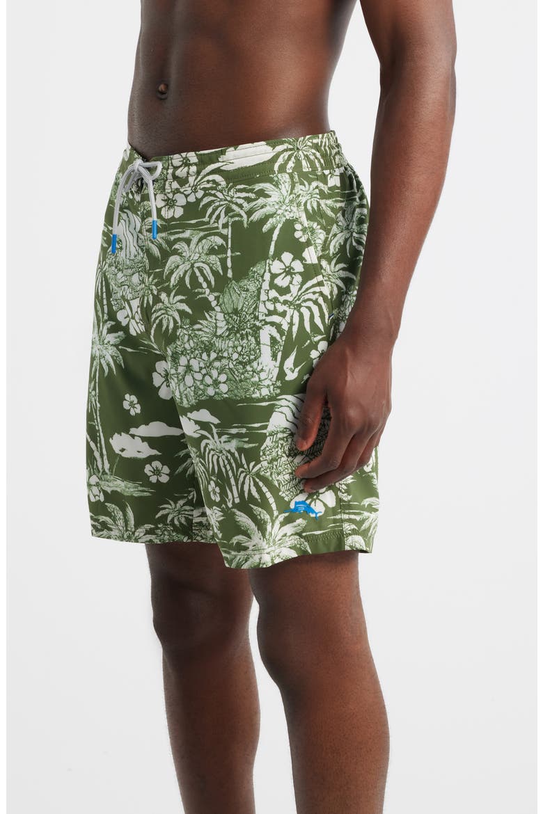 Baja Palms Paradise Board Shorts, Alternate, color, ROCKWELL